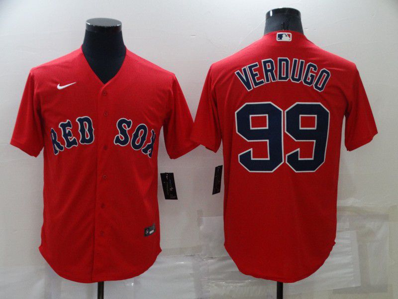 Men Boston Red Sox 99 Verdugo Red Game Nike 2022 MLB Jersey